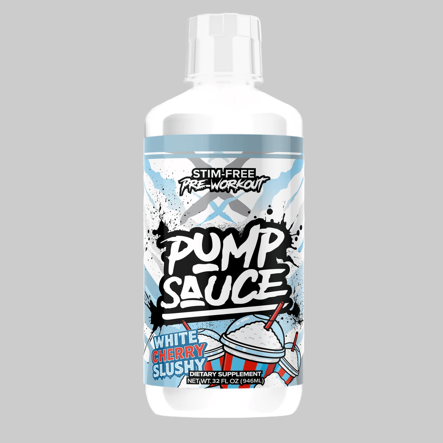 Pump Sauce - White Cherry Slushy 32oz - Non - Stim Pre Workout - Animal Supps | Sports Nutrition & Supplement Store | Vineland, NJ