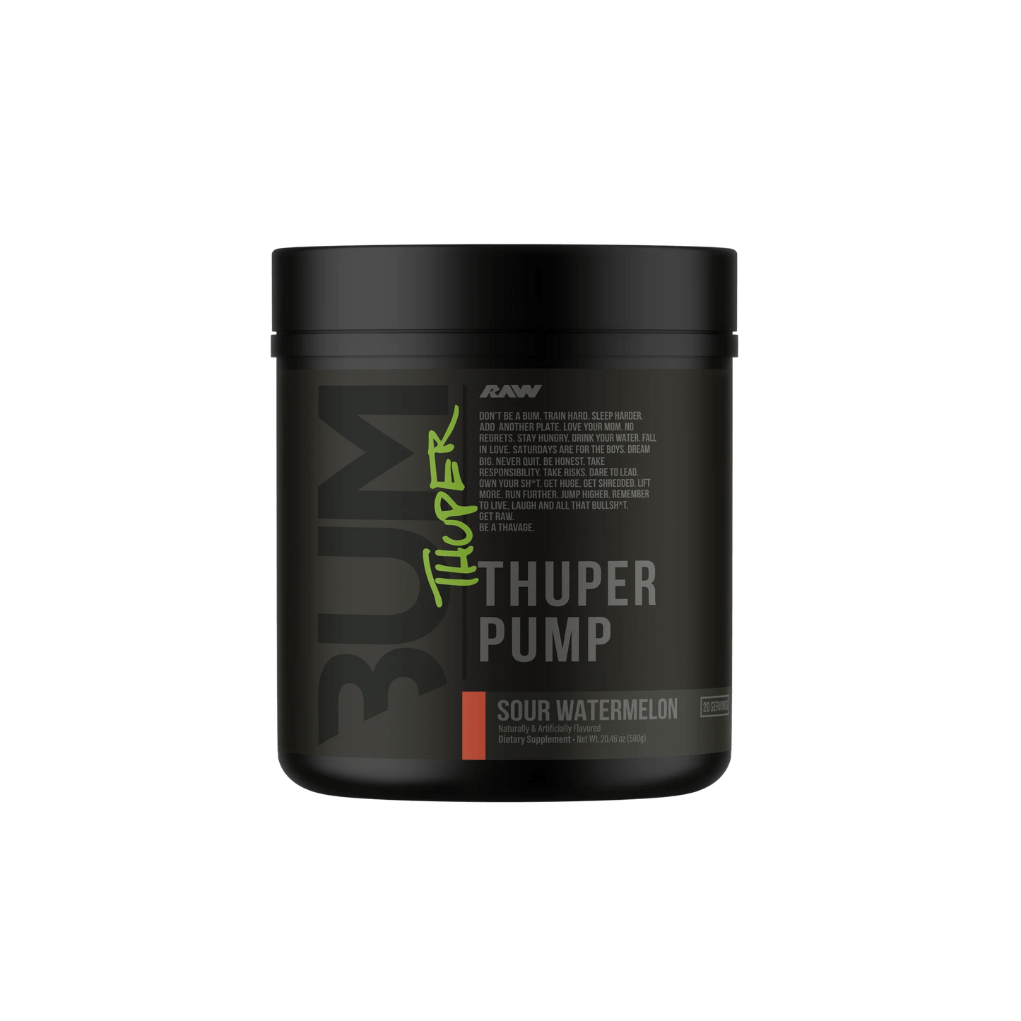 Raw – BUM Thuper Pump - Sour Watermelon - Non - Stim Pre Workout - Animal Supps | Sports Nutrition & Supplement Store | Vineland, NJ