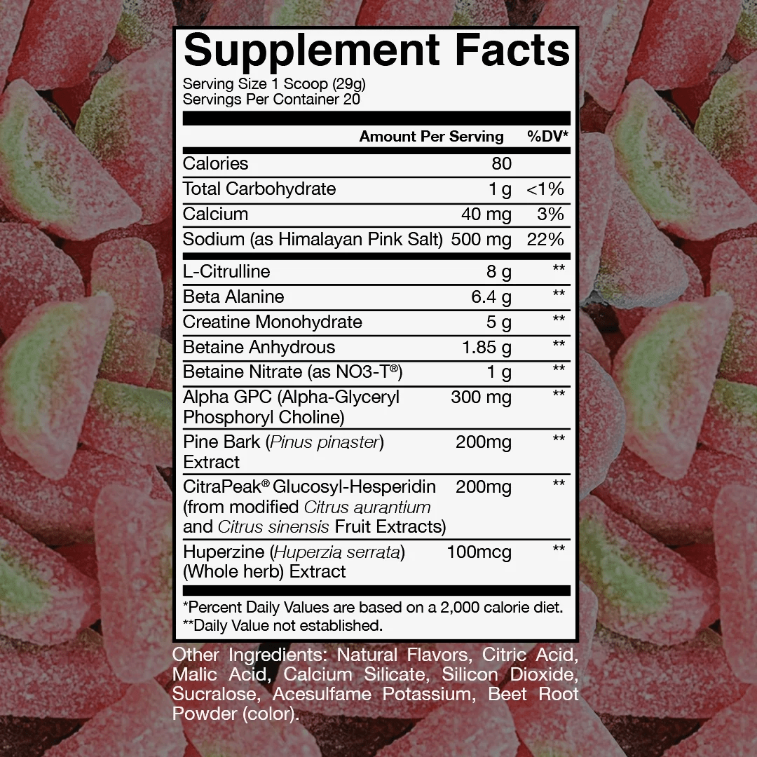 Raw – BUM Thuper Pump - Sour Watermelon - Non - Stim Pre Workout - Animal Supps | Sports Nutrition & Supplement Store | Vineland, NJ