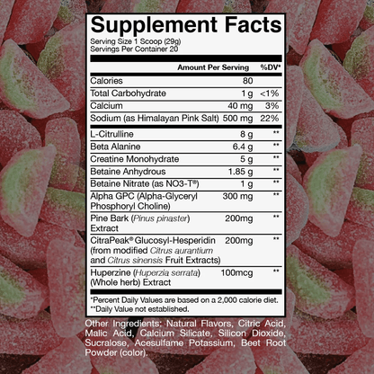 Raw – BUM Thuper Pump - Sour Watermelon - Non - Stim Pre Workout - Animal Supps | Sports Nutrition & Supplement Store | Vineland, NJ