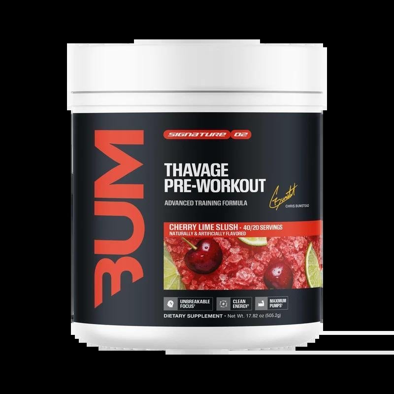 Raw - CBUM Thavage Pre-Workout - Cherry Lime Slush 20/40serv - Pre-Workout -Animal Supps