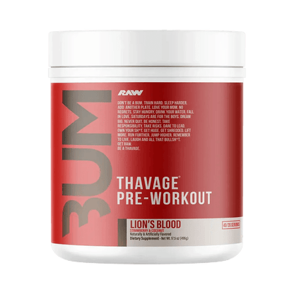 Raw - CBUM Thavage Pre - Workout - Lion's Blood 20/40serv - Pre - Workout - Animal Supps | Sports Nutrition & Supplement Store | Vineland, NJ