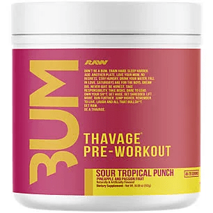 Raw - CBUM Thavage Pre - Workout - Sour Tropical Punch 20/40serv - Pre - Workout - Animal Supps | Supplement, Sports Nutrition, and Vitamin Shop | Vineland NJ