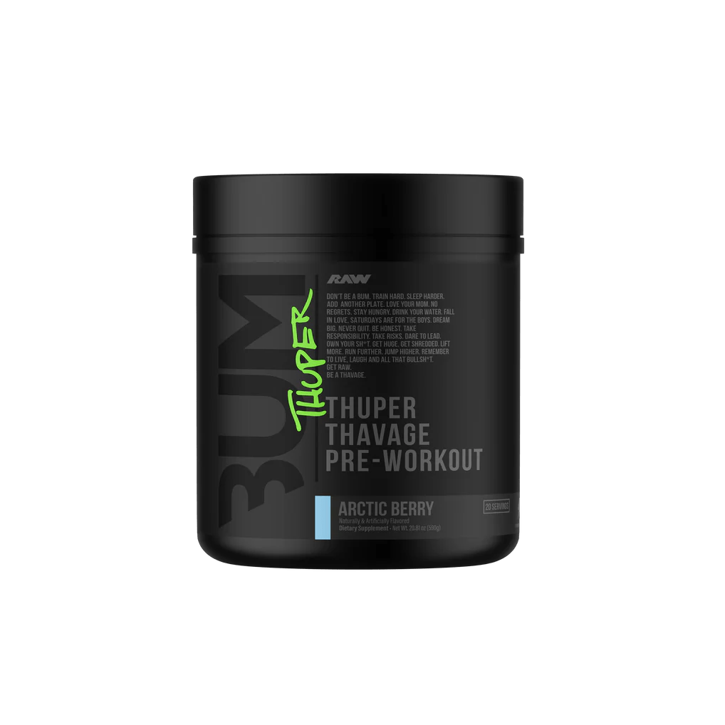 Raw - CBUM Thuper Thavage Pre - Workout - Arctic Berry 20serv - Pre - Workout - Animal Supps | Sports Nutrition & Supplement Store | Vineland, NJ