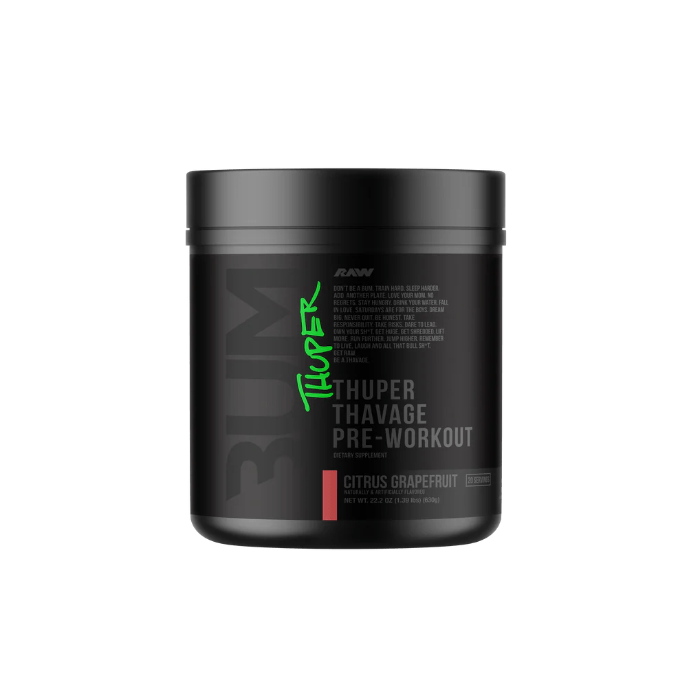 Raw - CBUM Thuper Thavage Pre - Workout - Citrus Grapefruit 20serv - Pre - Workout - Animal Supps | Sports Nutrition & Supplement Store | Vineland, NJ