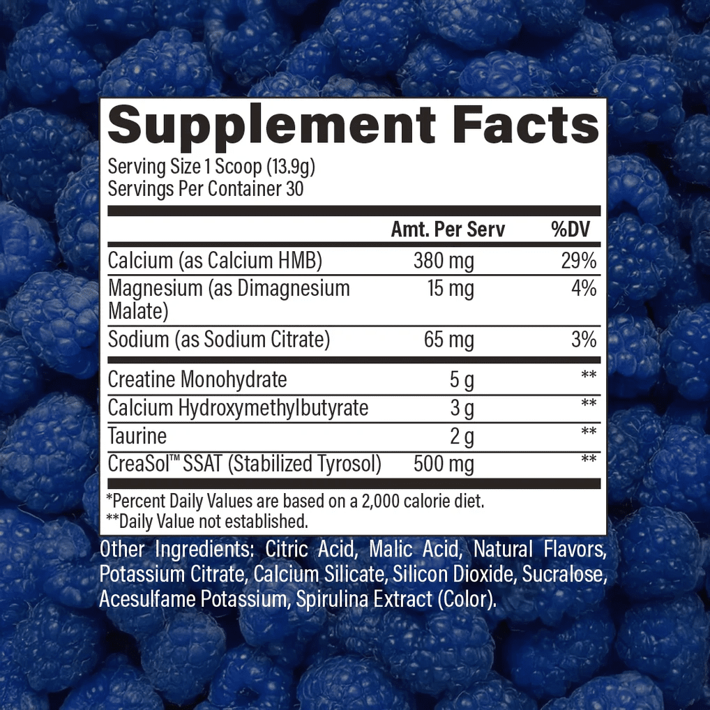 Raw - Creatine Plus HMB - Blue Raspberry - Creatine - Animal Supps | Sports Nutrition & Supplement Store | Vineland, NJ