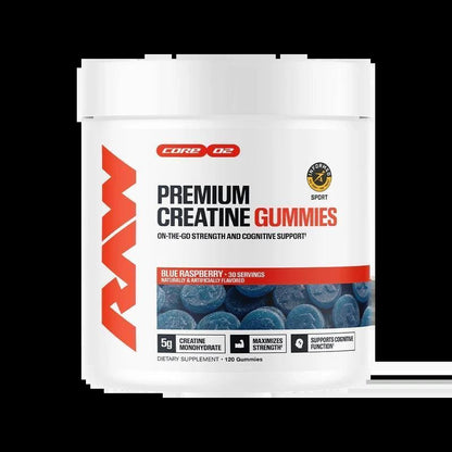 Raw - Premium Creatine Gummies - Blue Raspberry 30serv - Creatine -Animal Supps | Supplement, Sports Nutrition, and Vitamin Shop | Vineland NJ
