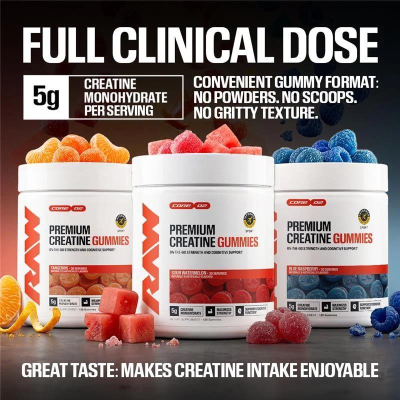 Raw - Premium Creatine Gummies - Blue Raspberry 30serv - Creatine -Animal Supps | Supplement, Sports Nutrition, and Vitamin Shop | Vineland NJ