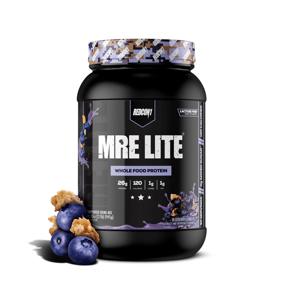 Redcon1 - MRE Lite Protein - Blueberry Cobbler 2.2lb - Whole Food Protein - Animal Supps | Supplement, Sports Nutrition, and Vitamin Shop | Vineland NJ