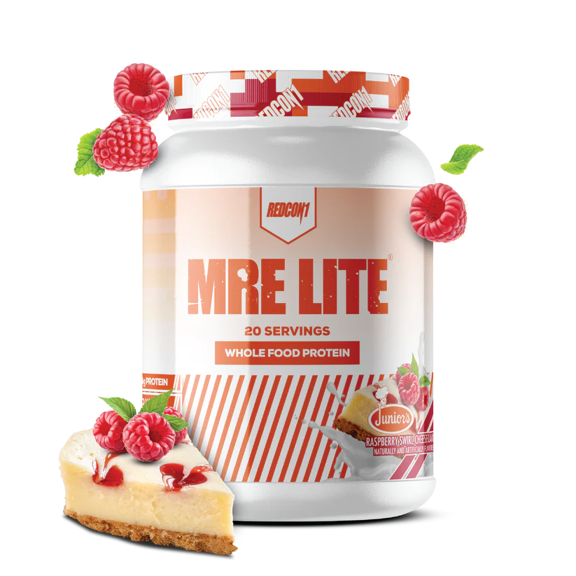 Redcon1 - MRE Lite Protein - Junior's Cheesecake Raspberry Swirl 2.2lb - Whole Food Protein - Animal Supps | Supplement, Sports Nutrition, and Vitamin Shop | Vineland NJ