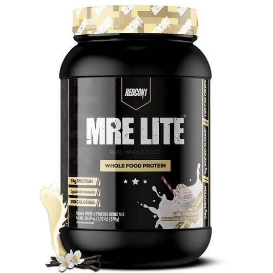 Redcon1 - MRE Lite Protein - Vanilla Milkshake 2lb - Whole Food Protein - Animal Supps | Sports Nutrition & Supplement Store | Vineland, NJ