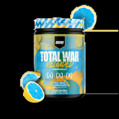 Redcon1 - Total War Reloaded - Icy Blue Lemonade 30serv - Pre - Workout - Animal Supps | Supplement, Sports Nutrition, and Vitamin Shop | Vineland NJ