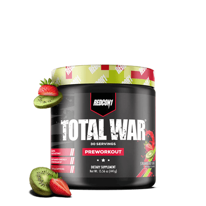 Redcon1 - Total War - Strawberry Kiwi 30serv - Pre - Workout - Animal Supps | Sports Nutrition & Supplement Store | Vineland, NJ