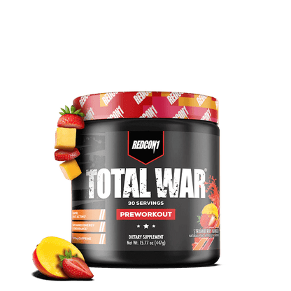 Redcon1 - Total War - Strawberry Mango 30serv - Pre - Workout - Animal Supps | Sports Nutrition & Supplement Store | Vineland, NJ