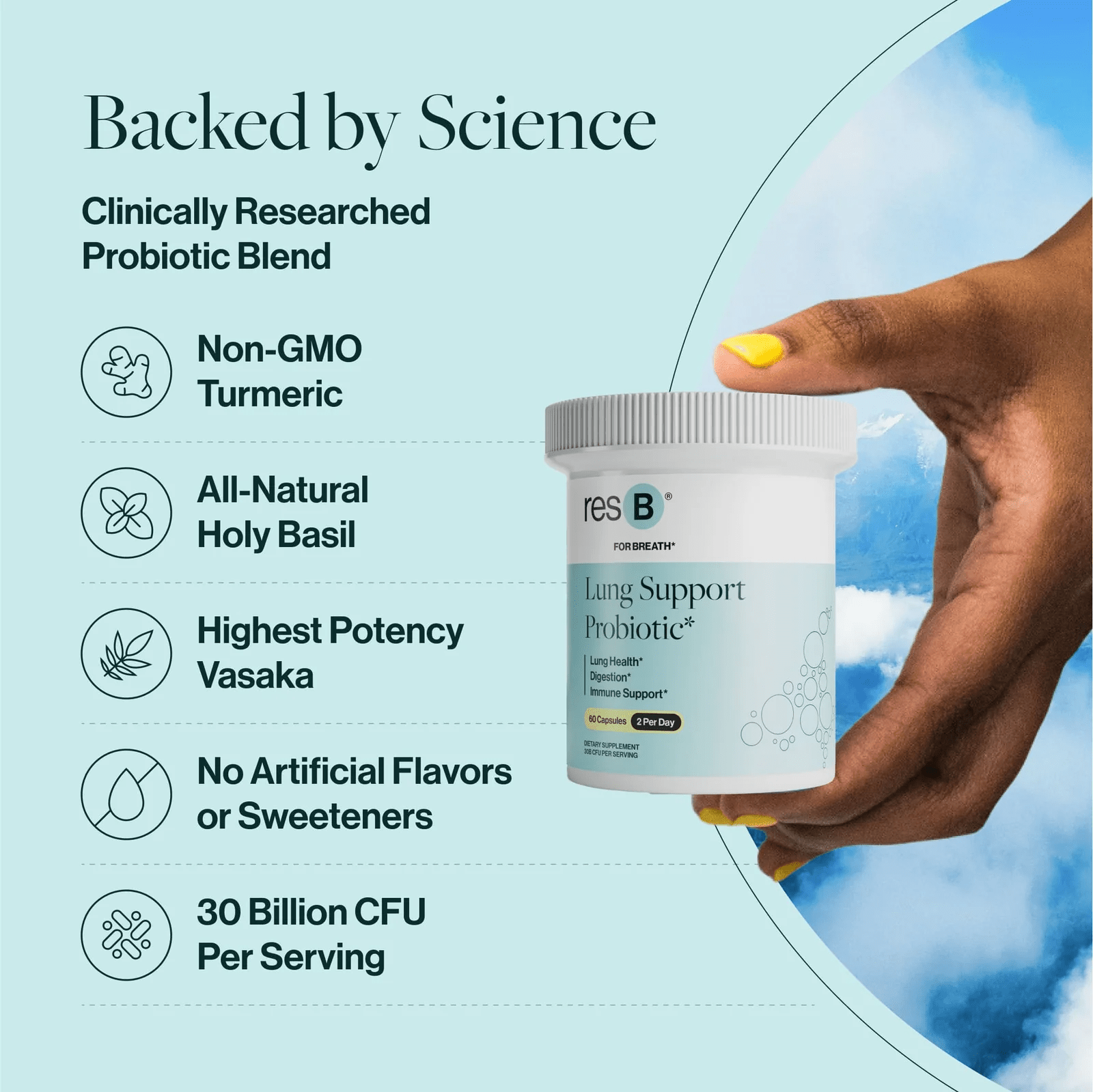 resbiotic® - resB® Lung Support Probiotic - 30serv - Respiratory Support - Animal Supps | Sports Nutrition & Supplement Store | Vineland, NJ