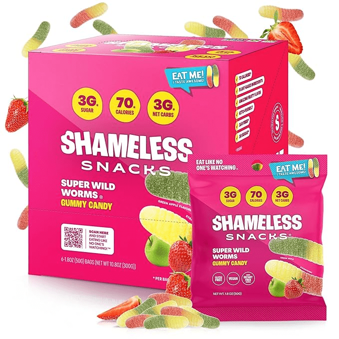 Shameless Snacks - Super Wild Worms Single - Food/Snacks - Animal Supps | Sports Nutrition & Supplement Store | Vineland, NJ