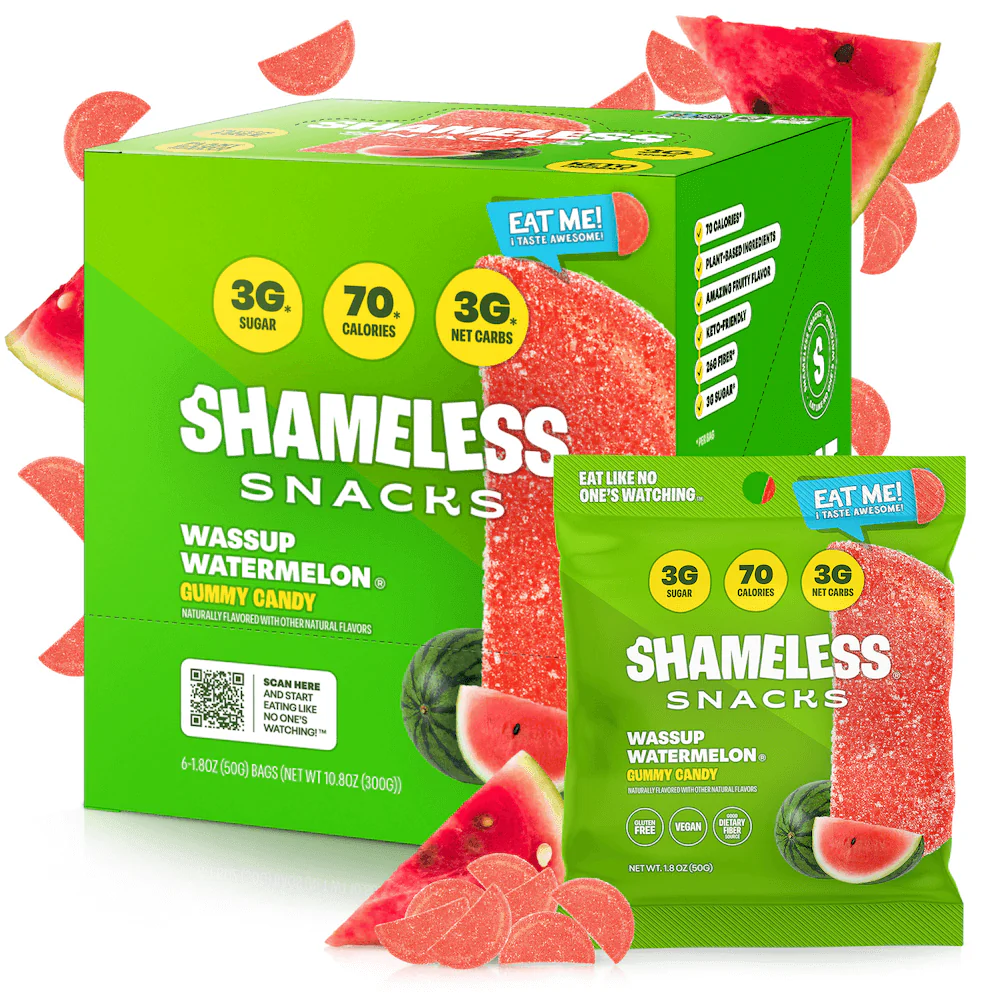 Shameless Snacks - Wassup Watermelon Single - Food/Snacks - Animal Supps | Sports Nutrition & Supplement Store | Vineland, NJ