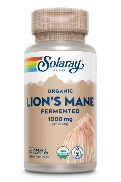 Solaray - Fermented Lion's Mane - 1000mg 60ct - Nootropic - Animal Supps | Sports Nutrition & Supplement Store | Vineland, NJ