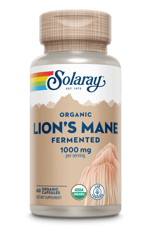 Solaray - Fermented Lion's Mane - 1000mg 60ct - Nootropic - Animal Supps | Sports Nutrition & Supplement Store | Vineland, NJ