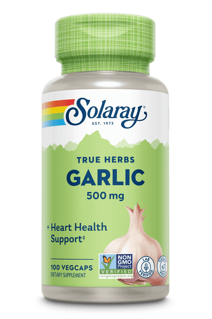 Solaray - Garlic Bulb - 100ct 500mg - Herbal Supplement - Animal Supps | Sports Nutrition & Supplement Store | Vineland, NJ