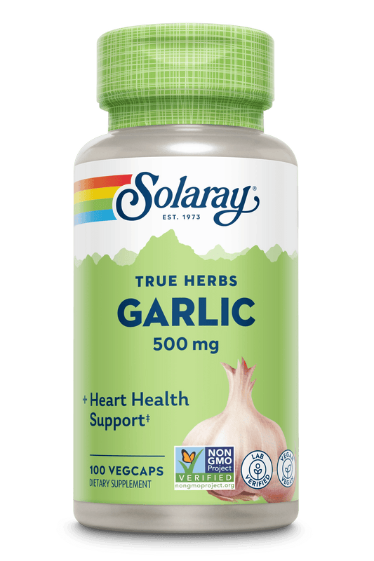 Solaray - Garlic Bulb - 100ct 500mg - Herbal Supplement - Animal Supps | Sports Nutrition & Supplement Store | Vineland, NJ