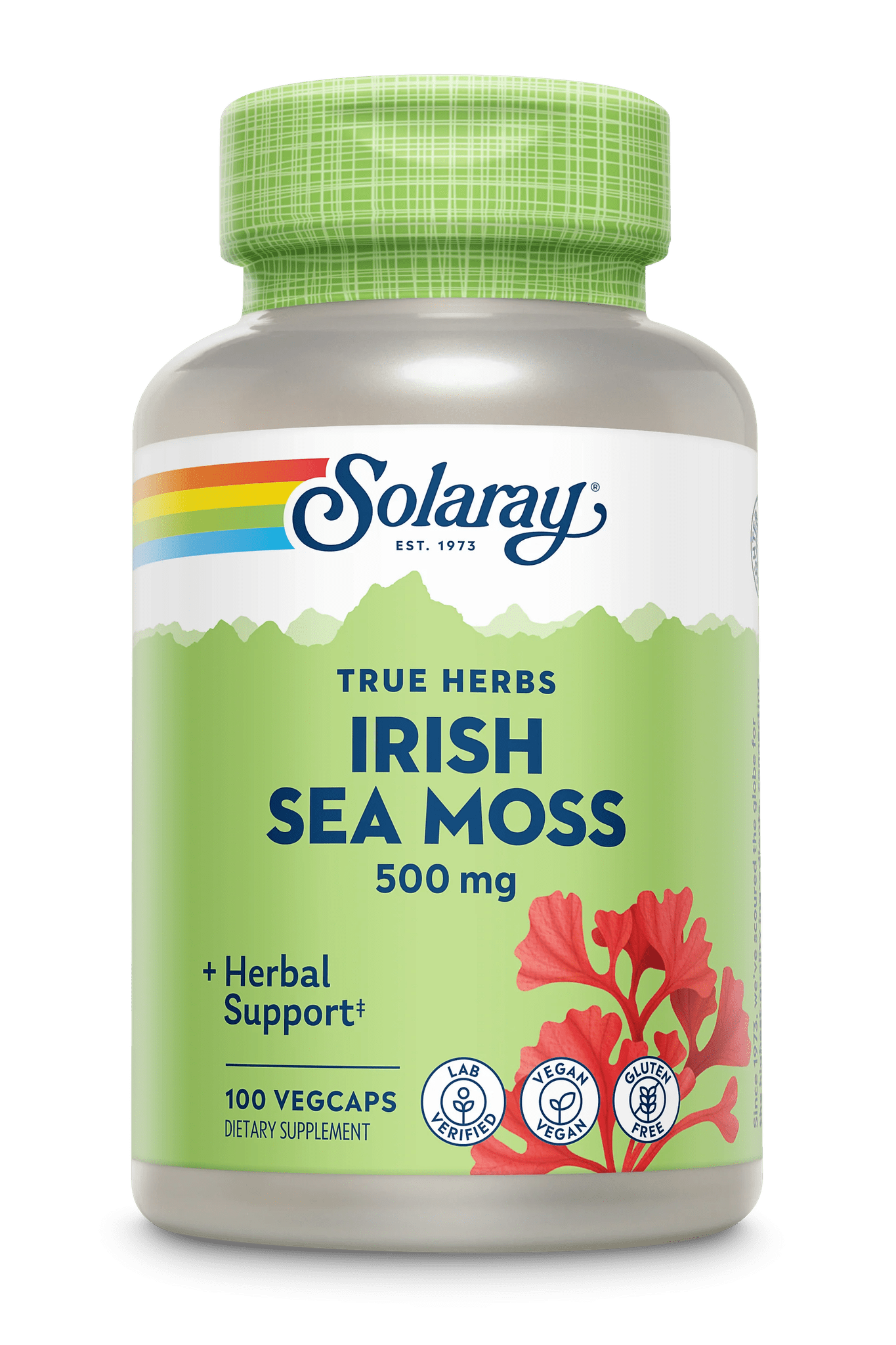 Solaray - Irish Sea Moss - 500mg 100ct - Herbal Supplement - Animal Supps | Sports Nutrition & Supplement Store | Vineland, NJ