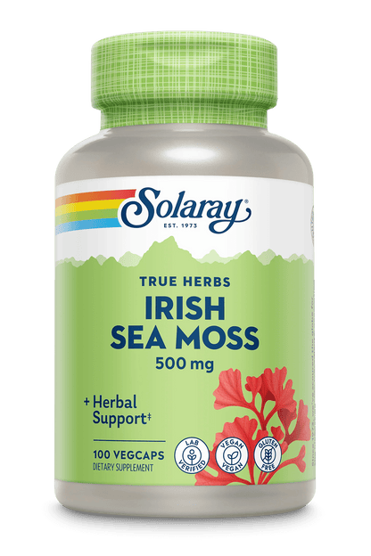 Solaray - Irish Sea Moss - 500mg 100ct - Herbal Supplement - Animal Supps | Sports Nutrition & Supplement Store | Vineland, NJ