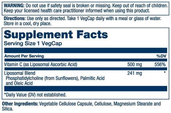 Solaray - Liposomal Vitamin C - 100caps - Vitamin & Mineral -Animal Supps | Supplement, Sports Nutrition, and Vitamin Shop | Vineland NJ