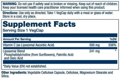 Solaray - Liposomal Vitamin C - 100caps - Vitamin & Mineral -Animal Supps | Supplement, Sports Nutrition, and Vitamin Shop | Vineland NJ