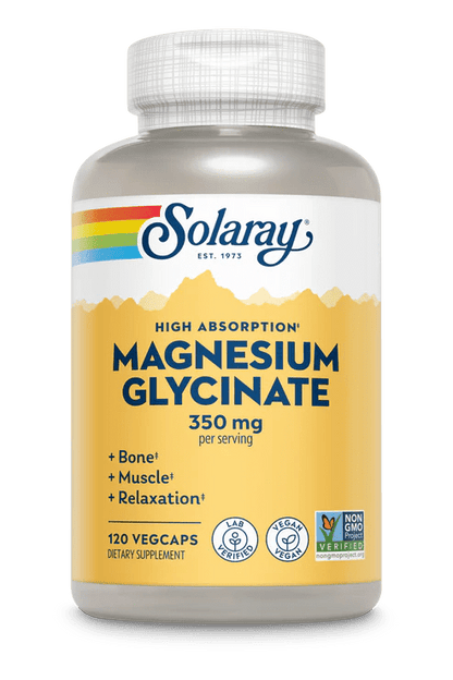 Solaray - Magnesium Glycinate 350mg - 120ct - Magnesium - Animal Supps | Sports Nutrition & Supplement Store | Vineland, NJ