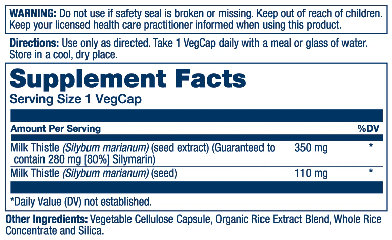 Solaray - Milk Thistle Seed Extract - 350mg 30ct - Herbal Supplement - Animal Supps | Sports Nutrition & Supplement Store | Vineland, NJ