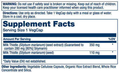 Solaray - Milk Thistle Seed Extract - 350mg 30ct - Herbal Supplement - Animal Supps | Sports Nutrition & Supplement Store | Vineland, NJ