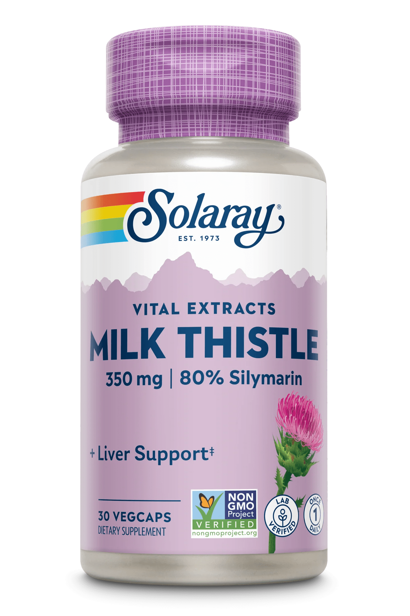 Solaray - Milk Thistle Seed Extract - 350mg 30ct - Herbal Supplement - Animal Supps | Sports Nutrition & Supplement Store | Vineland, NJ