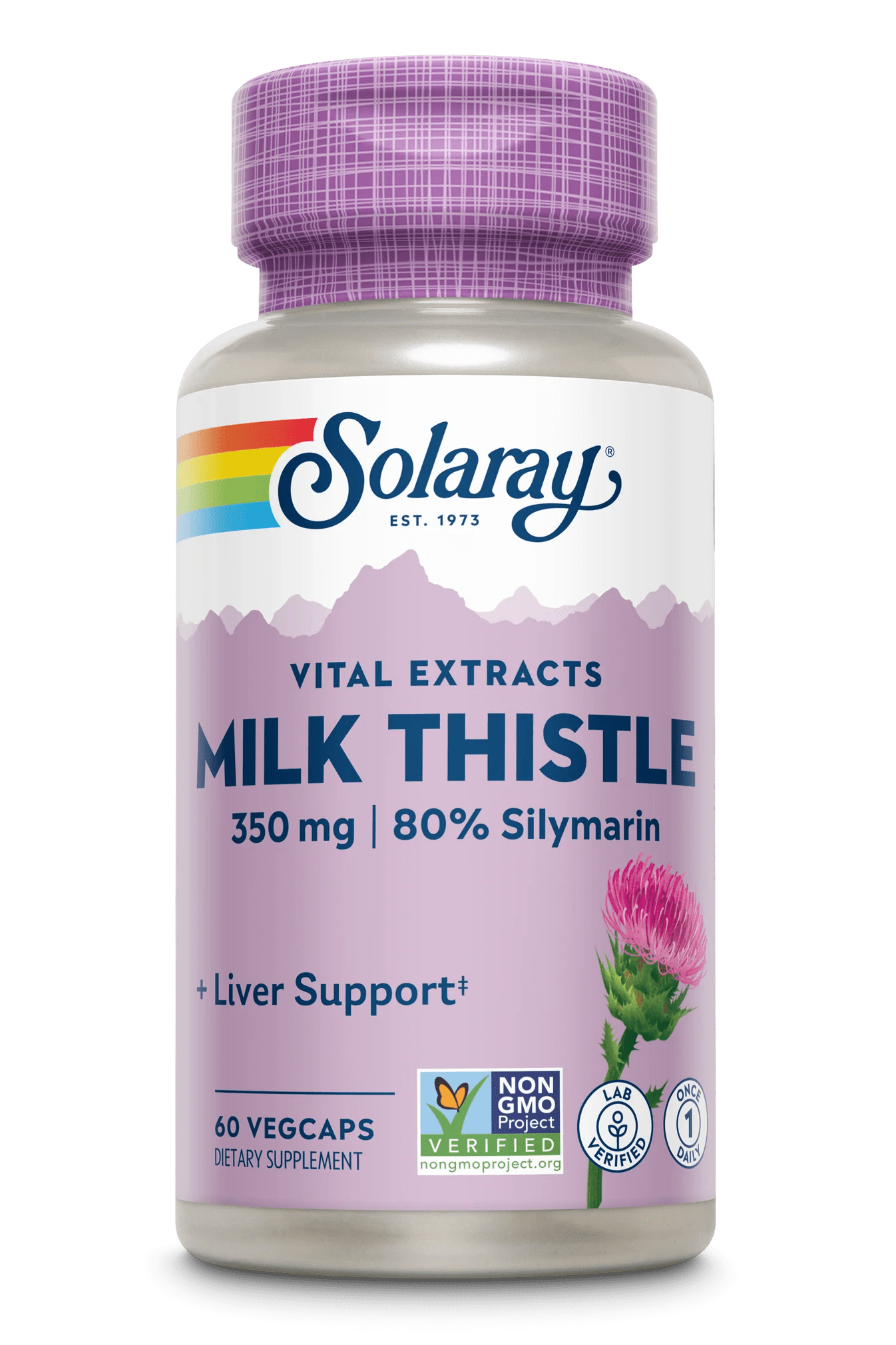 Solaray - Milk Thistle Seed Extract - 350mg 60ct - Herbal Supplement - Animal Supps | Sports Nutrition & Supplement Store | Vineland, NJ
