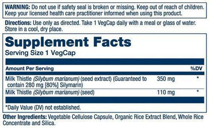Solaray - Milk Thistle Seed Extract 350mg - Organ Support - Animal Supps | Sports Nutrition & Supplement Store | Vineland, NJ