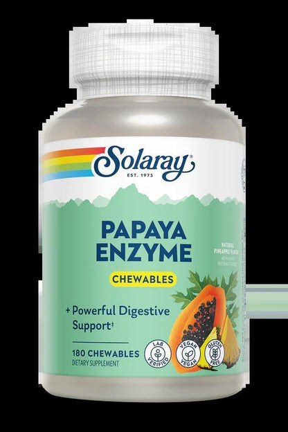 Solaray - Papaya Enzyme Chewables - 90caps - Vitamin & Mineral -Animal Supps | Supplement, Sports Nutrition, and Vitamin Shop | Vineland NJ