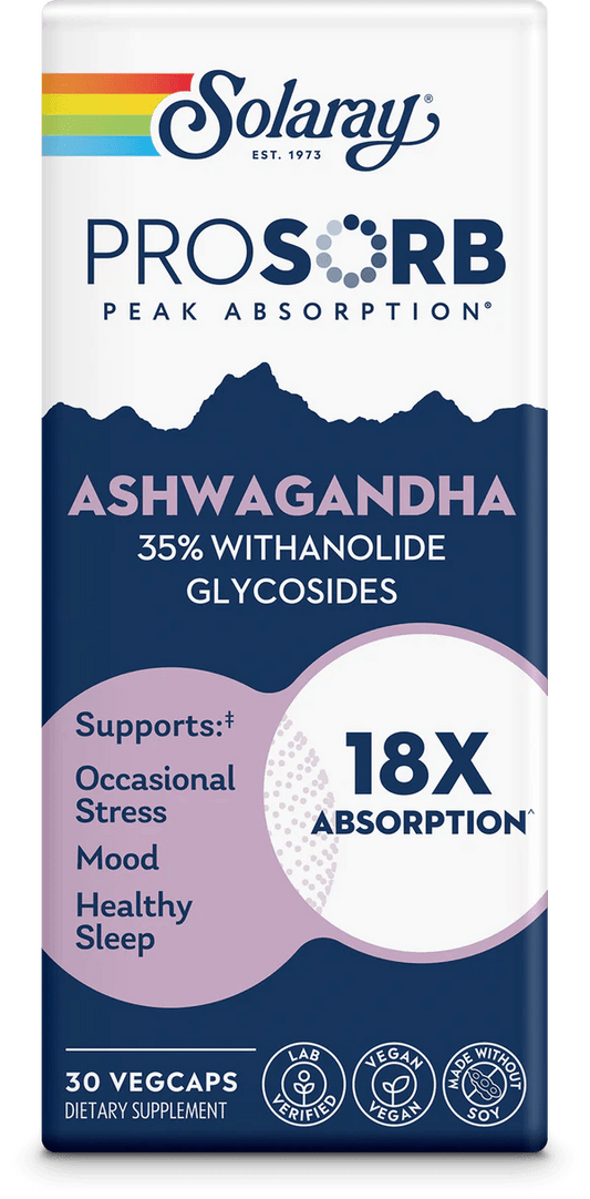 Solaray - ProSorb Ashwagandha 18x - 240mg 30ct - Herbal Supplement - Animal Supps | Supplement, Sports Nutrition, and Vitamin Shop | Vineland NJ