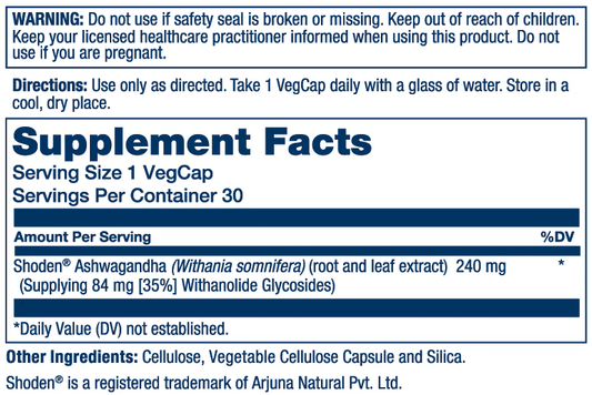 Solaray - ProSorb Ashwagandha 18X - Herbal Supplement - Animal Supps | Sports Nutrition & Supplement Store | Vineland, NJ