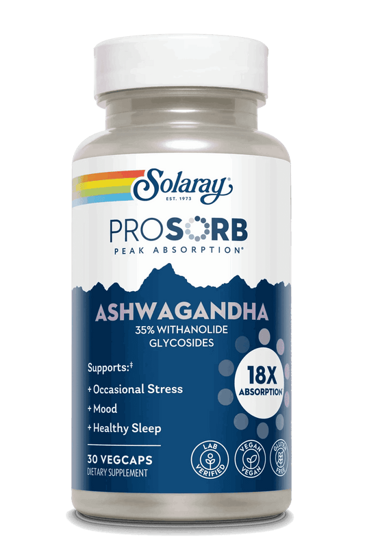 Solaray - ProSorb Ashwagandha 18X - Herbal Supplement - Animal Supps | Sports Nutrition & Supplement Store | Vineland, NJ