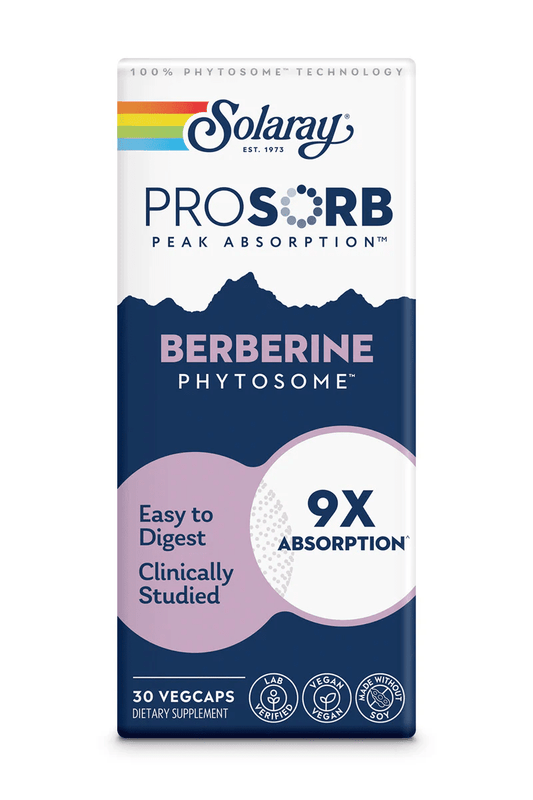 Solaray - ProSorb Berberine 9x - 550mg 30ct - Herbal Supplement - Animal Supps | Sports Nutrition & Supplement Store | Vineland, NJ