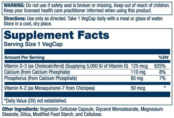Solaray - Vitamin D3+K2 - 60ct - Vitamin & Mineral -Animal Supps | Supplement, Sports Nutrition, and Vitamin Shop | Vineland NJ