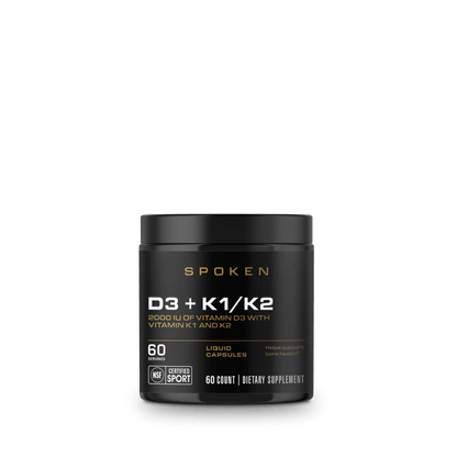 Spoken Nutrition - D3+K1/K2 - 60ct - Vitamin & Mineral - Animal Supps | Sports Nutrition & Supplement Store | Vineland, NJ