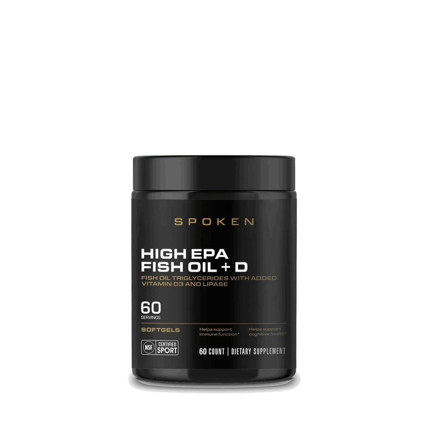 Spoken Nutrition - High EPA Fish Oil +D - 60ct - Fish Oil - Animal Supps | Sports Nutrition & Supplement Store | Vineland, NJ