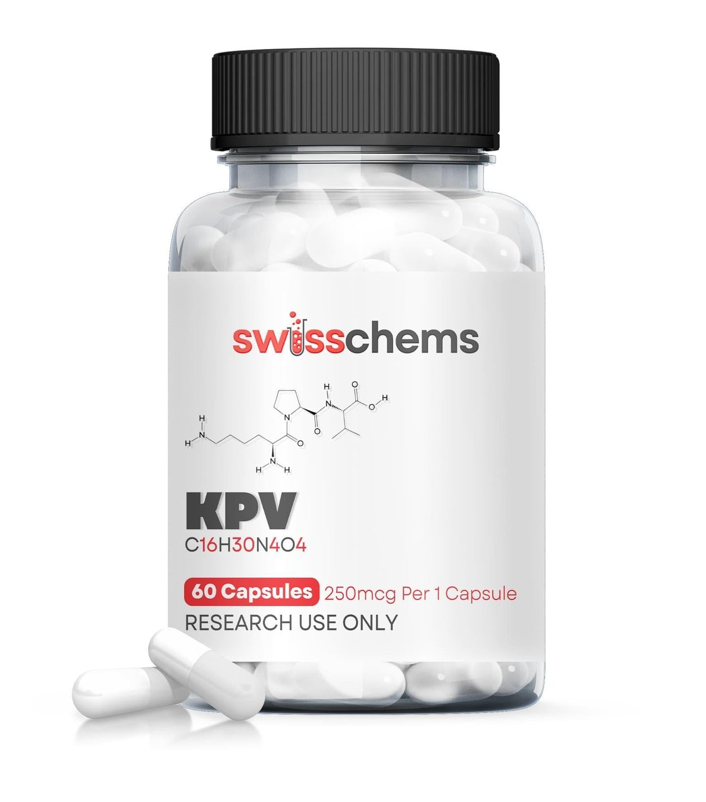 Swiss Chems - KPV Caps - 250mcg/60caps - Peptides - Animal Supps | Supplement, Sports Nutrition, and Vitamin Shop | Vineland NJ