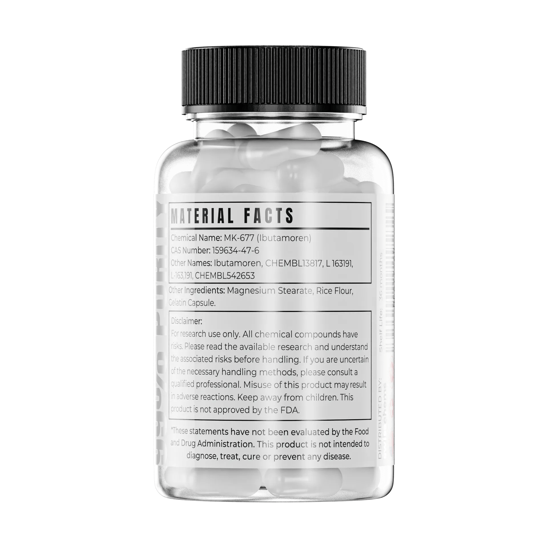 Swiss Chems - MK - 677 (Ibutamoren) Capsules - 10mg 60ct - Peptides - Animal Supps | Supplement, Sports Nutrition, and Vitamin Shop | Vineland NJ