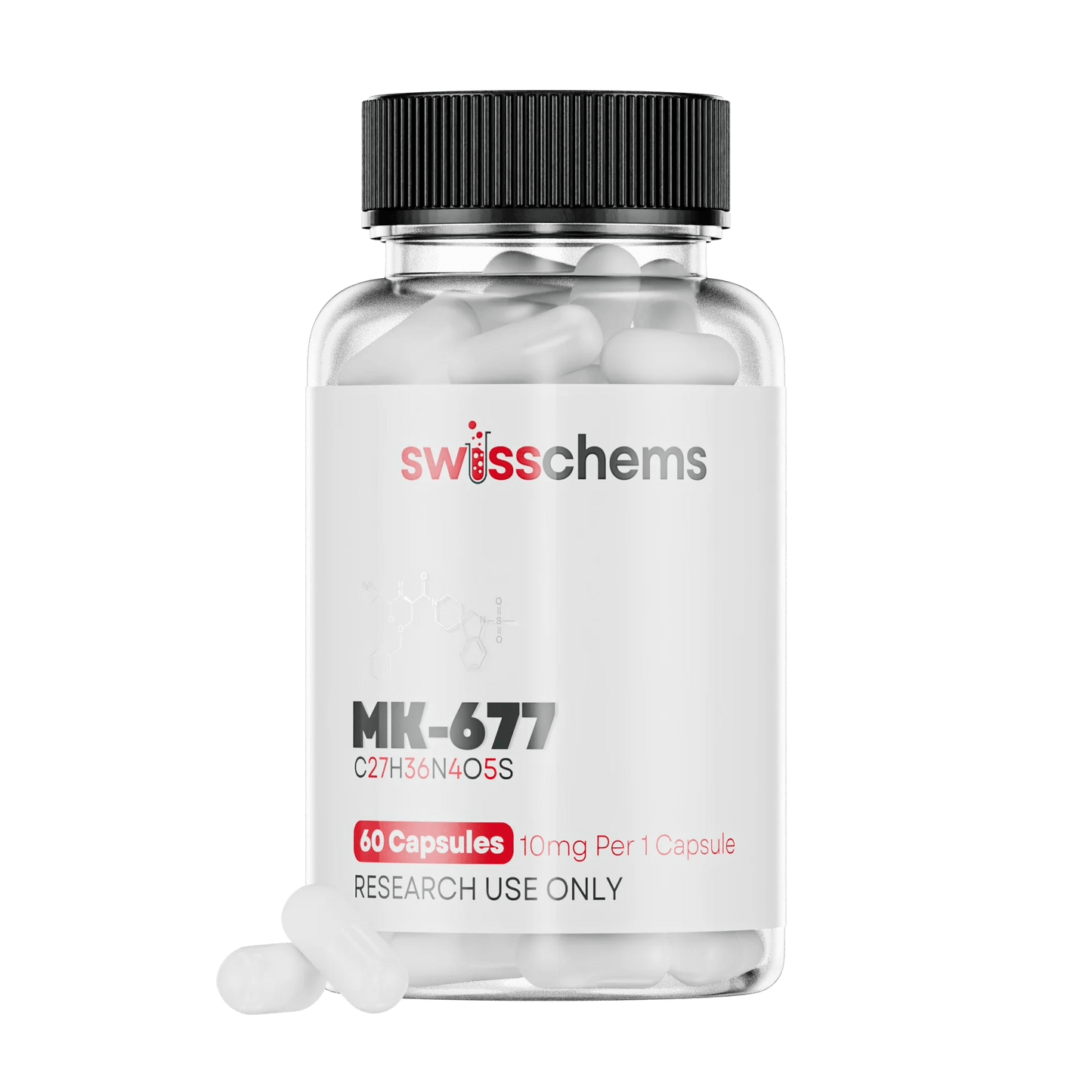 Swiss Chems - MK - 677 (Ibutamoren) Capsules - 10mg 60ct - Peptides - Animal Supps | Supplement, Sports Nutrition, and Vitamin Shop | Vineland NJ