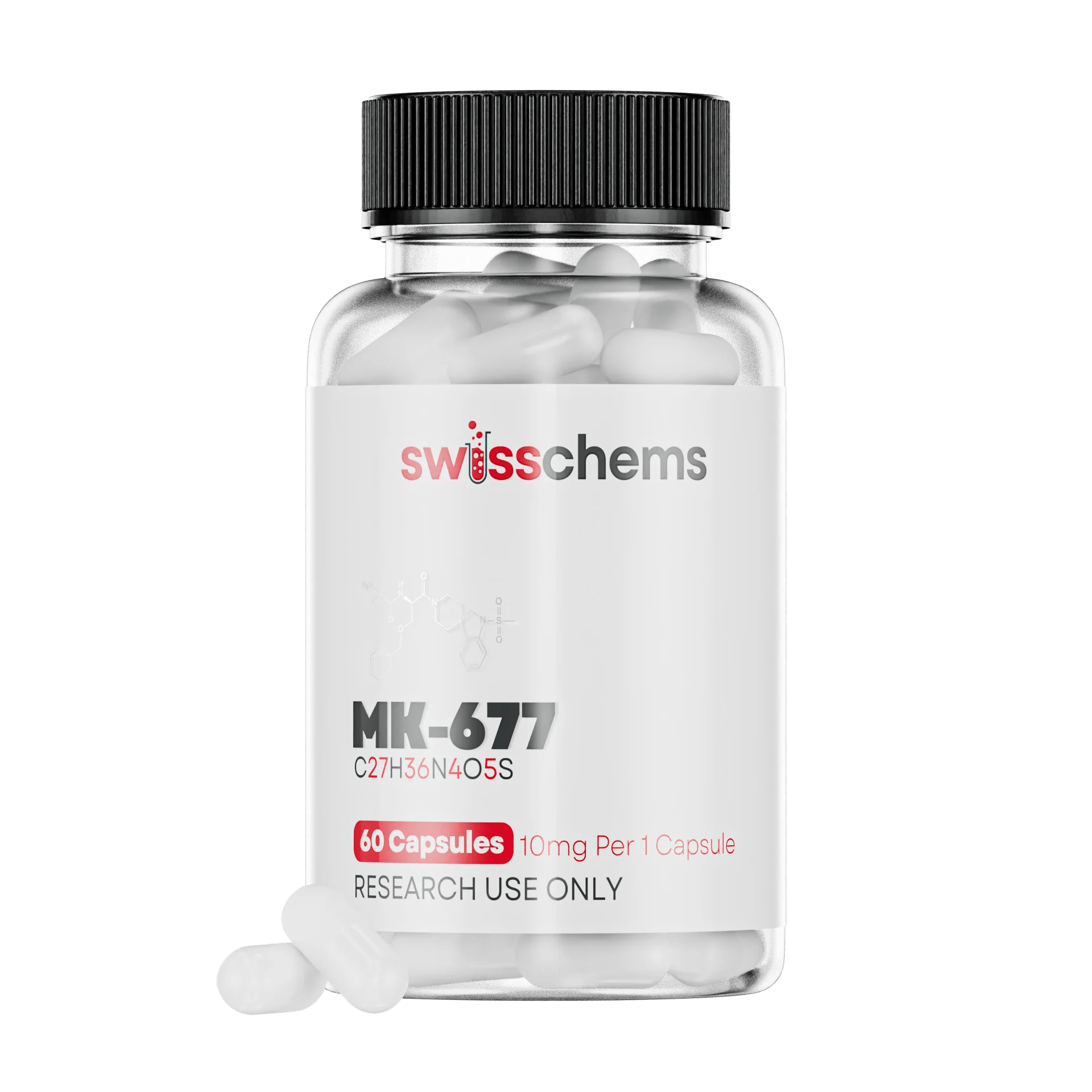 Swiss Chems - MK - 677 (Ibutamoren) Capsules - 10mg 60ct - Peptides - Animal Supps | Supplement, Sports Nutrition, and Vitamin Shop | Vineland NJ