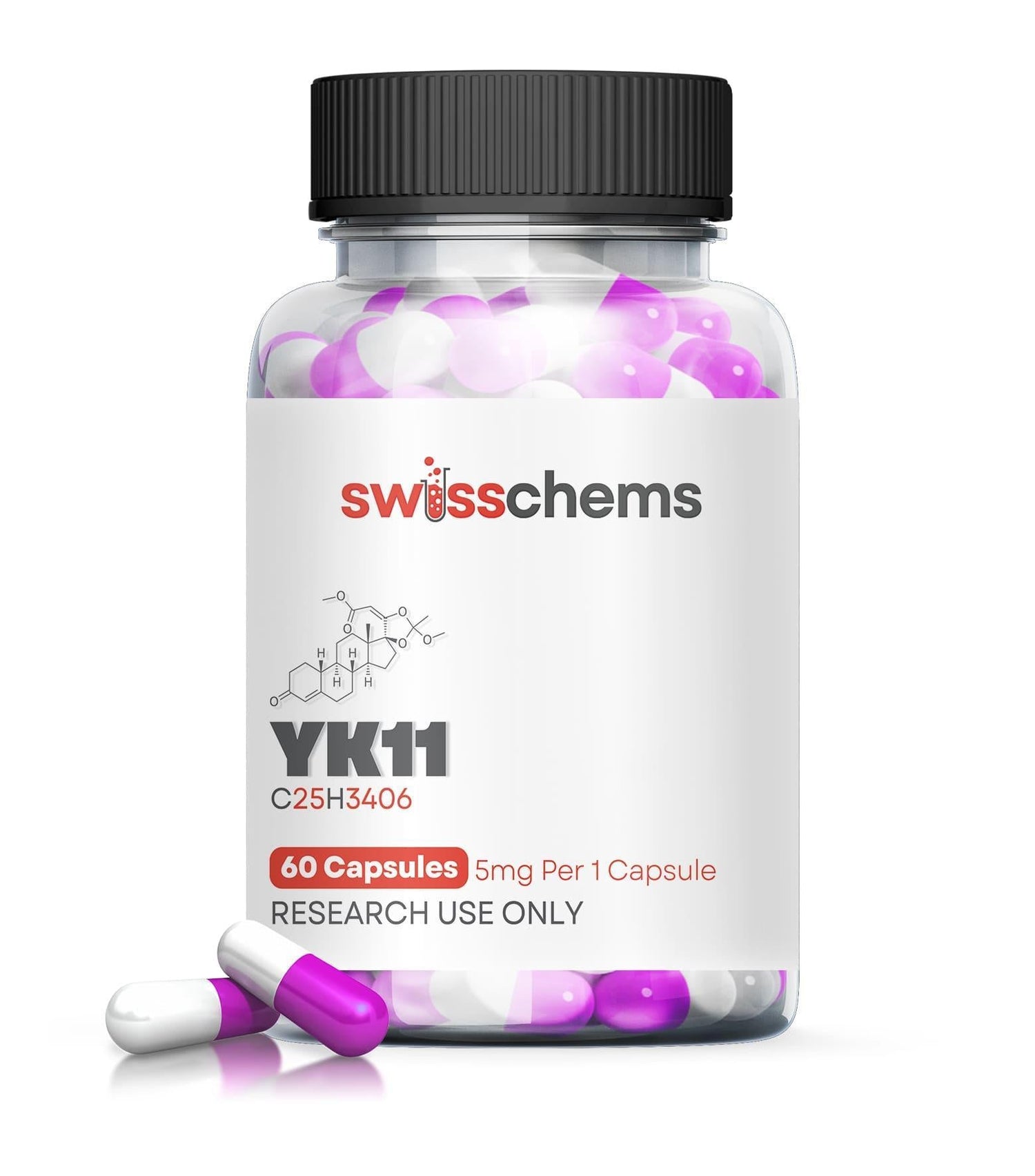 Swiss Chems - YK11 Capsules - 5MG 60ct - Peptides - Animal Supps | Supplement, Sports Nutrition, and Vitamin Shop | Vineland NJ