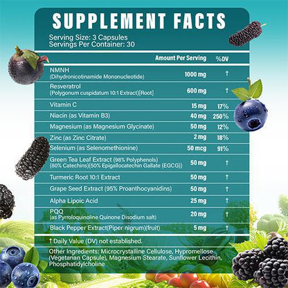 Tatavonix – NMNH (13 - in - 1 with Resveratrol) - 30serv - Vitamin & Mineral - Animal Supps | Sports Nutrition & Supplement Store | Vineland, NJ