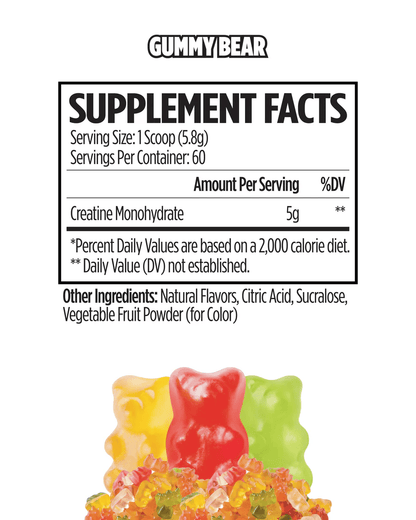 VMI - Creatine Monohydrate - Gummy Bear 60serv (300g) - Creatine - Animal Supps | Sports Nutrition & Supplement Store | Vineland, NJ